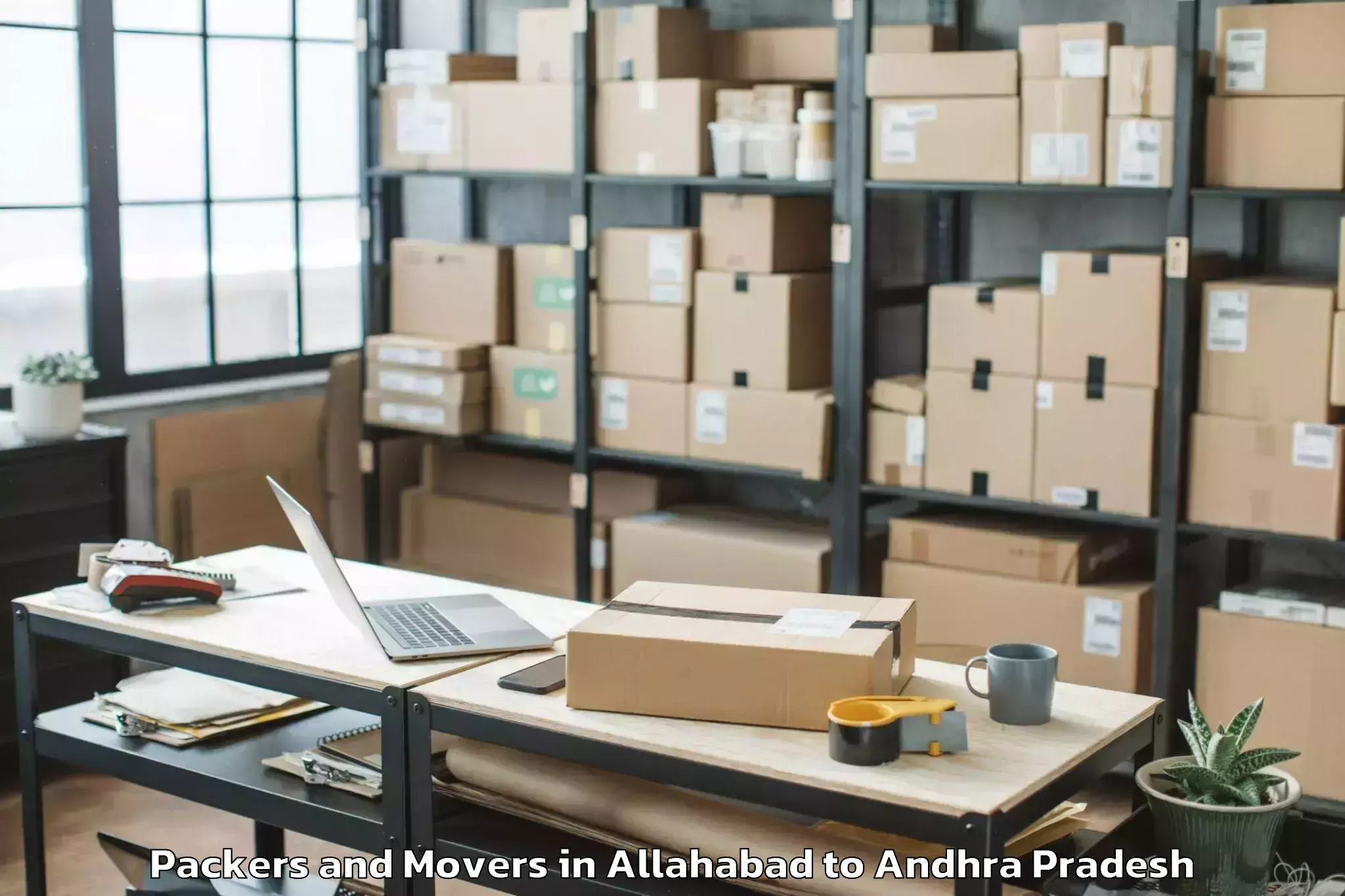 Professional Allahabad to Kirlampudi Packers And Movers